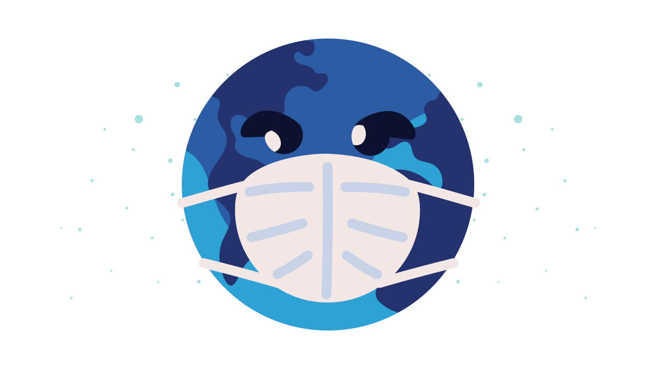 마스크를 착용한 땅