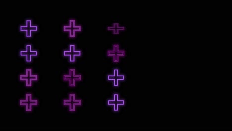 Crosses-pattern-with-purple-neon-light