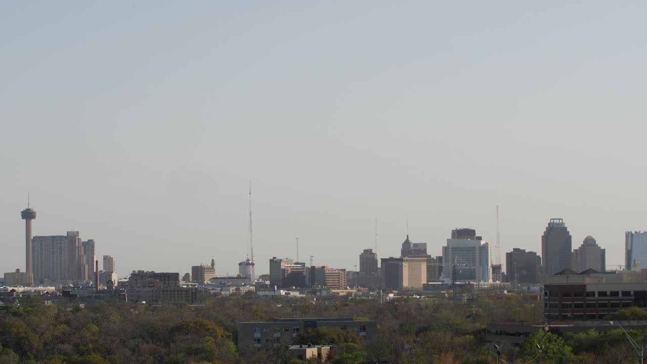 horizonte del día del centro de san antonio 4k 30fps