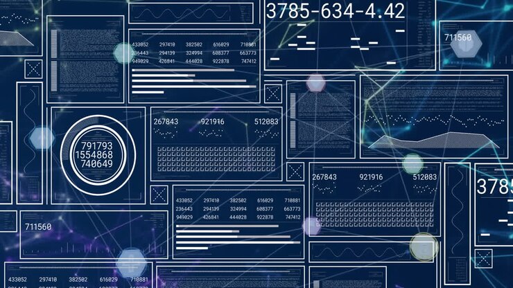 Animation of network of connections over data processing