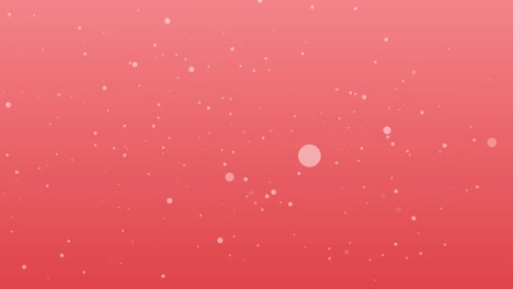 particles circle rotate on color background. glittering particles with bokeh.