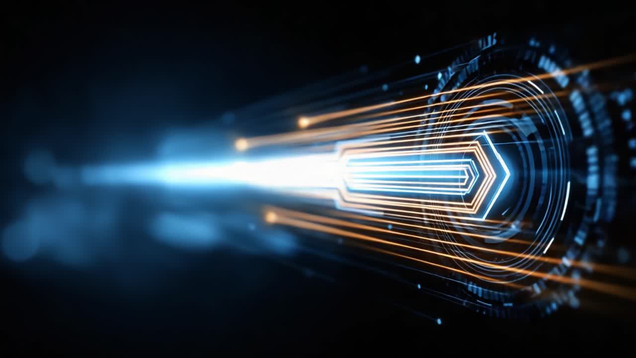 Dynamic Flow of Digital Energy: A Visual Journey Through High-Tech Light Trails and Futuristic Illuminations in Motion