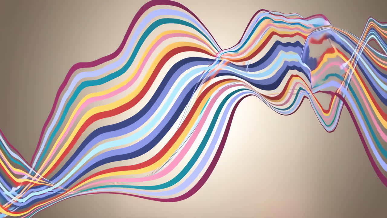 추상적인 다채로운 파동선 배경