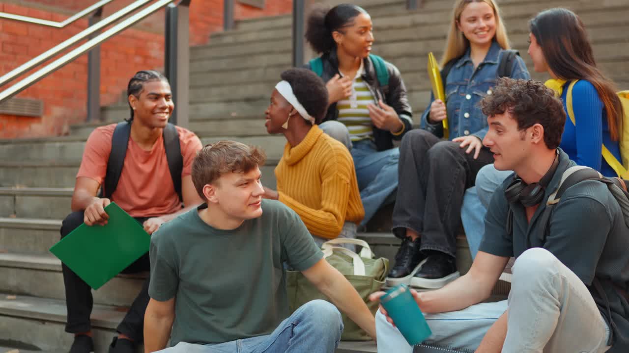 Group of Students on Stairs