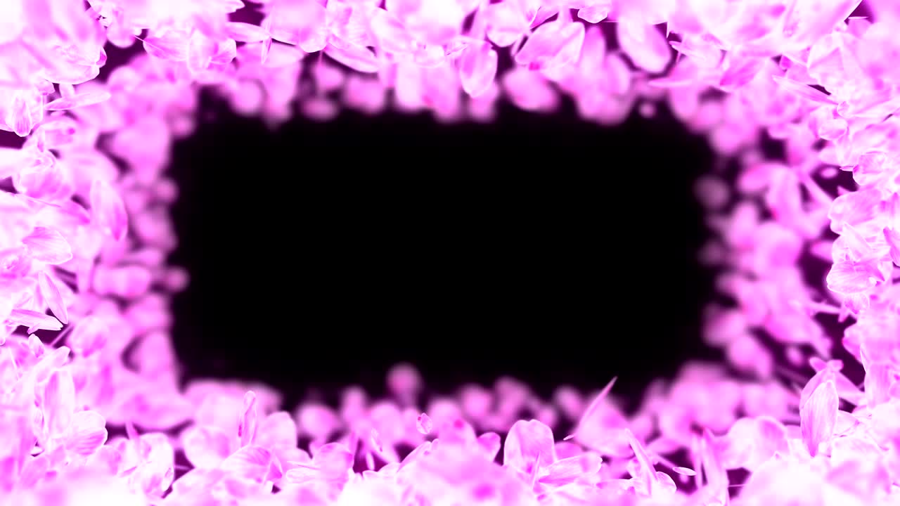 체리 꽃의 회전, cg 애니메이션, 루프 회전