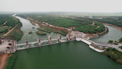 dam on the rio grande in reynosa, tamaulipas, mexico