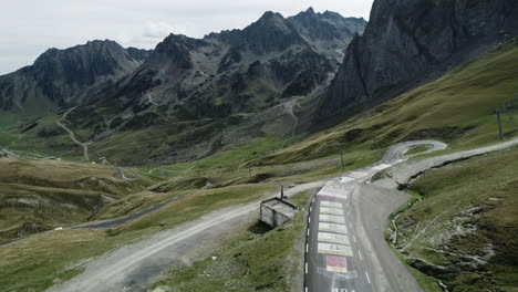 straße von tourmalet, berühmter ort der tour de france