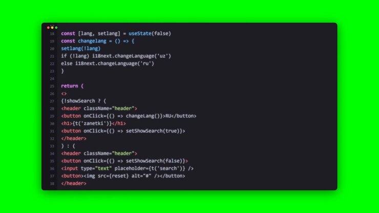 Software Developer Writing React Code in Code Editor