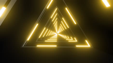 túnel de triángulo brillante abstracto