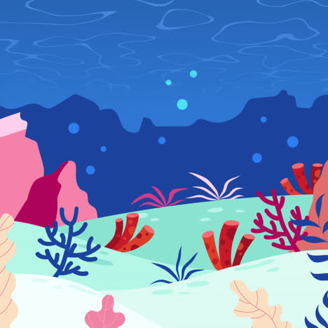 vibrant underwater coral reef scene