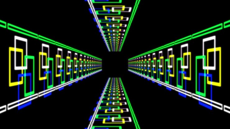 Cyber tunnel progress animation motion graphics