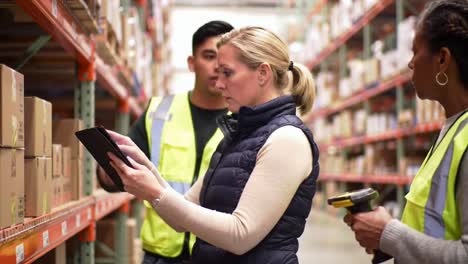 Warehouse Team Managing Inventory