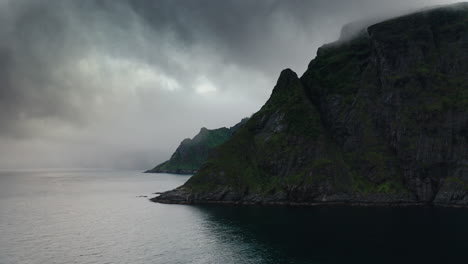 lofoten islands aerial landscape