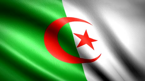 algeria flag. seamless looping animation. 4k high definition video