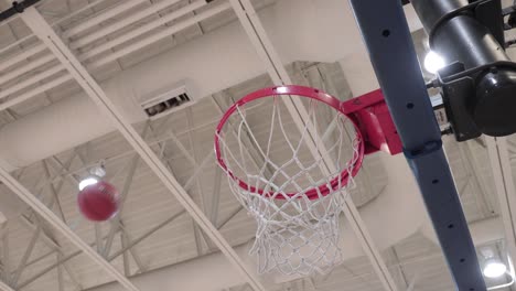 Baloncesto-Entra-En-El-Aro-Después-De-Que-Alguien-Tira-La-Pelota