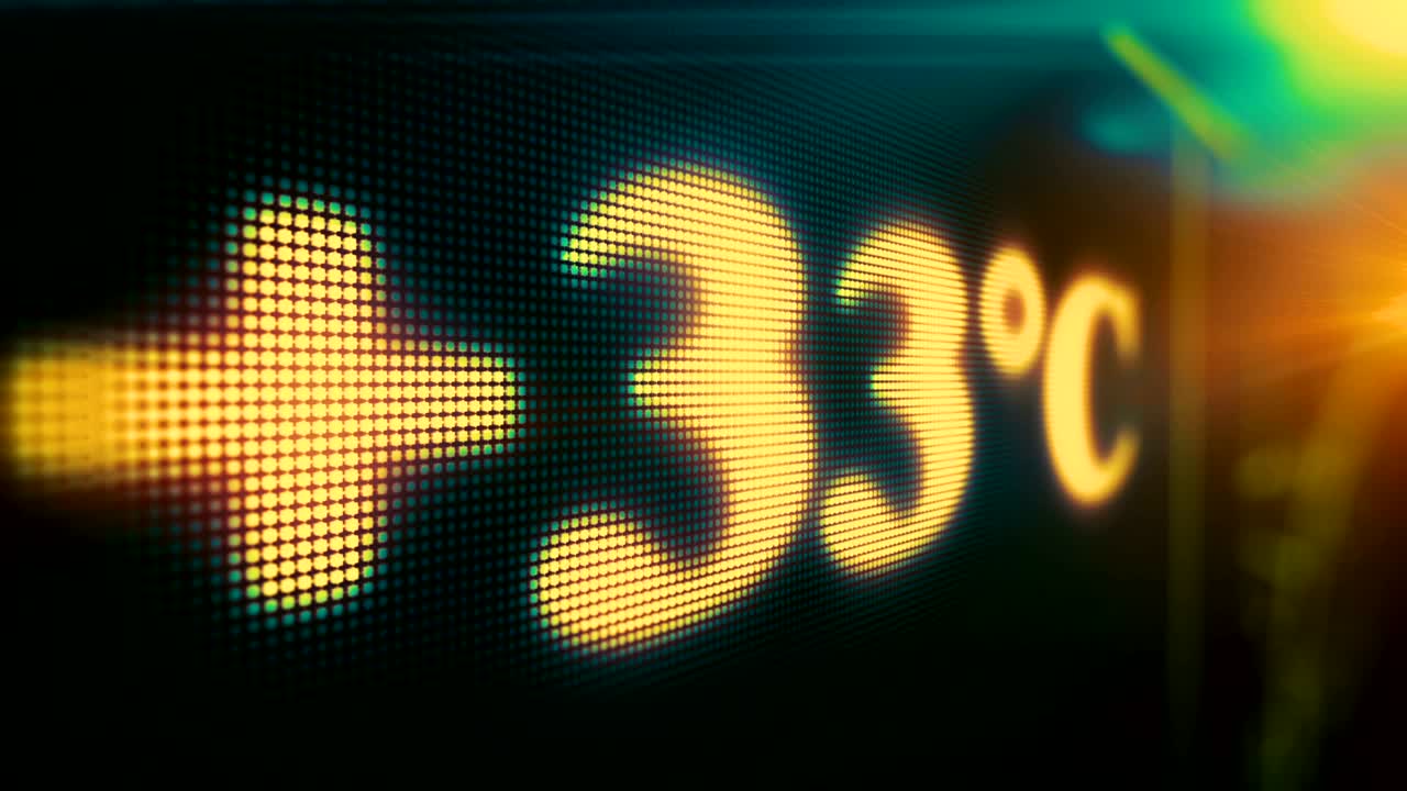 temperaturas extremadamente altas en grados centígrados, calor de verano calentamiento global de la tierra