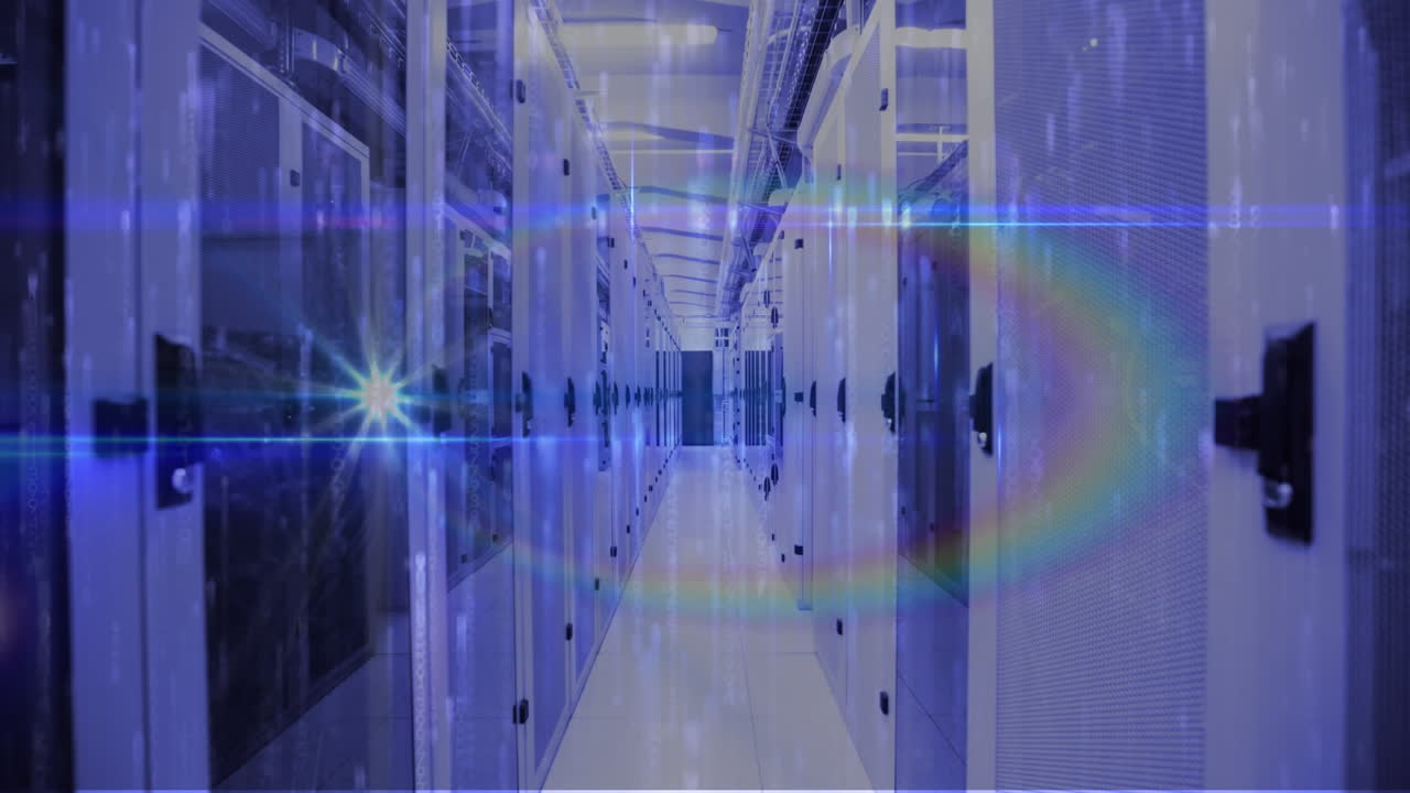 Animation of data processing over computer servers