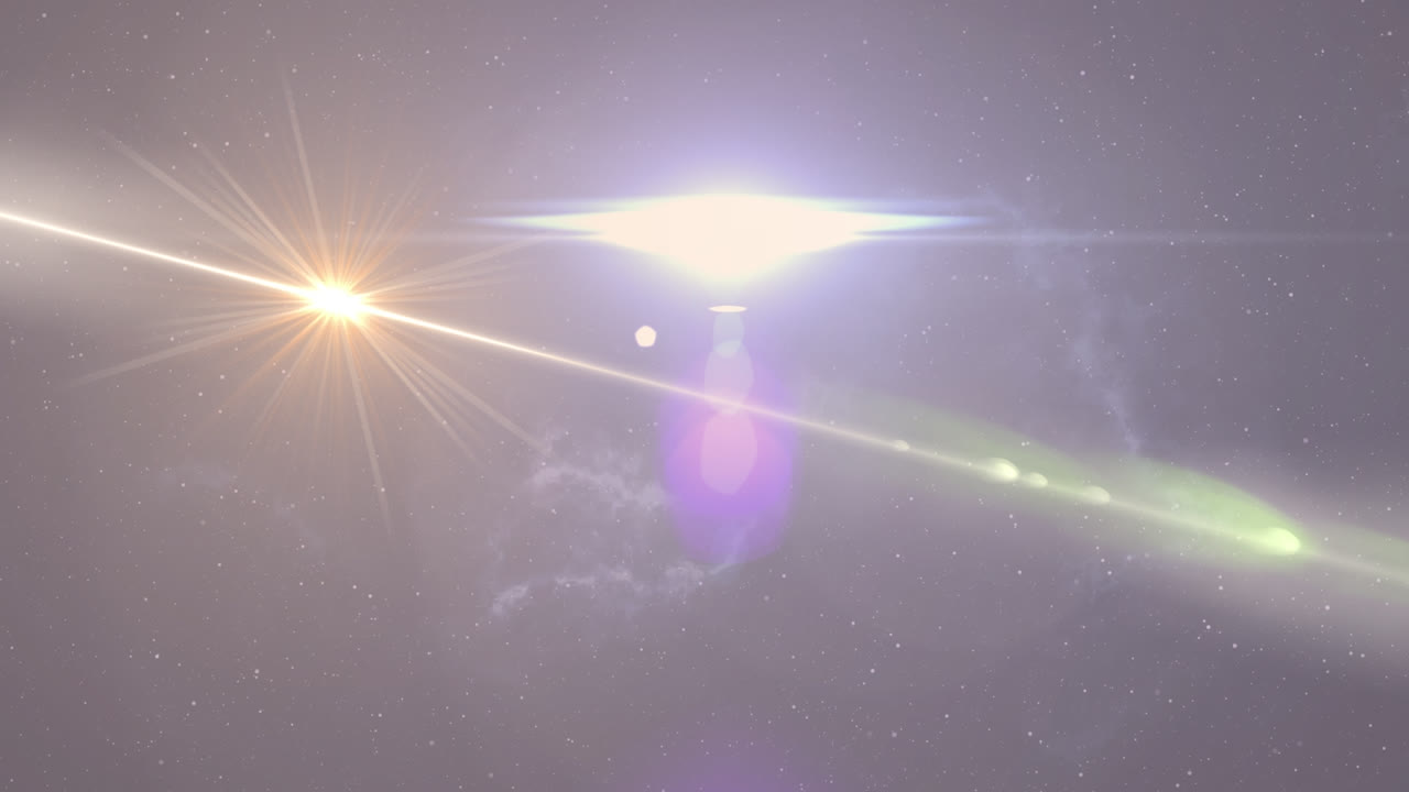 빛나는 별과 어두운 밤 하늘 위에 움직이는 구름의 애니메이션