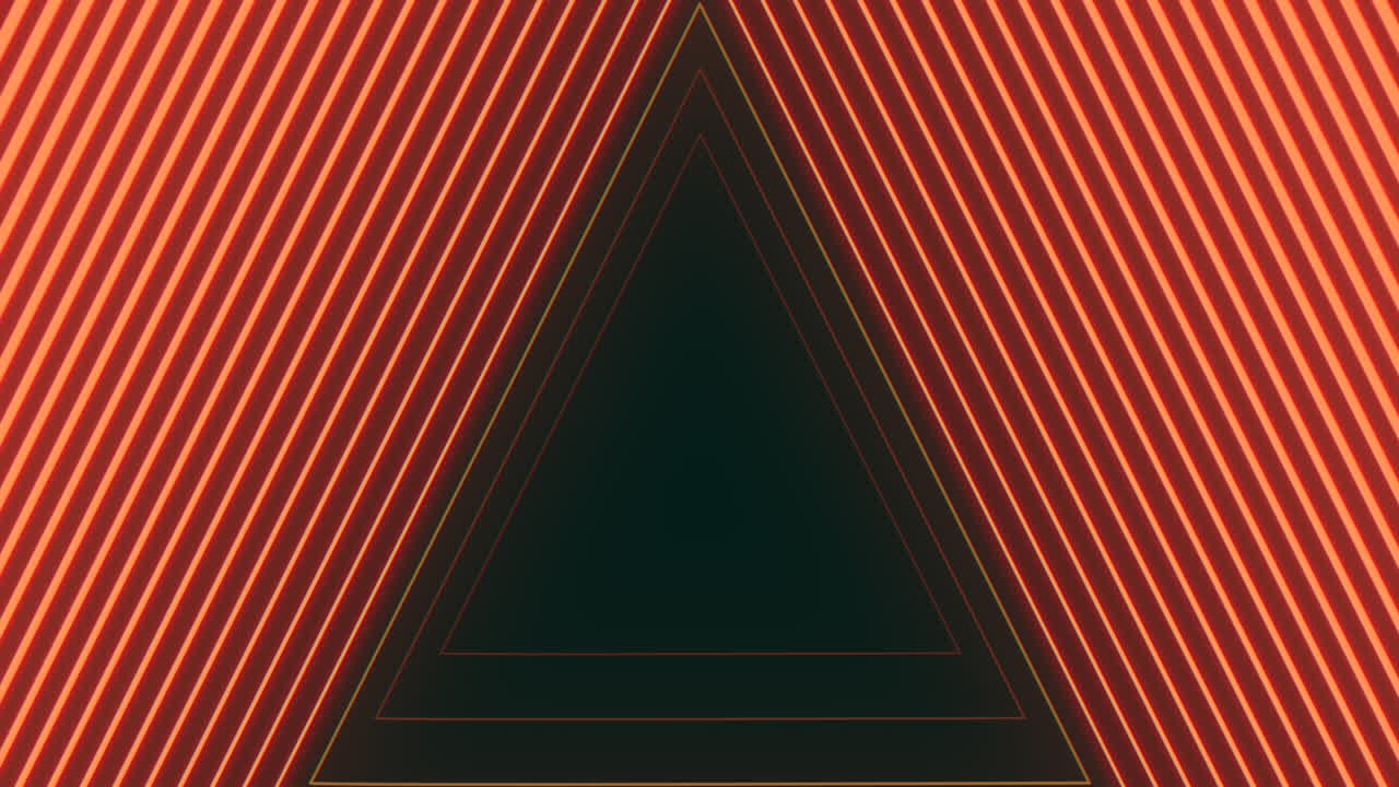 빨간색과 노란색 선으로 다채로운 지그자그 삼각형 패턴