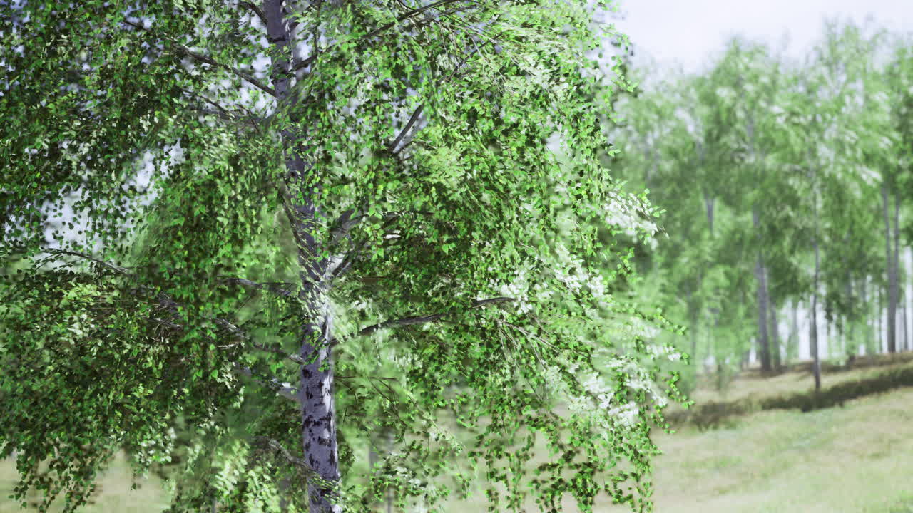 Lush green foliage in a vibrant forest captures the essence of nature