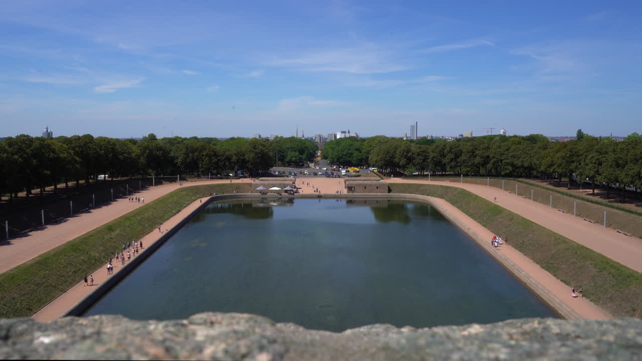 vista desde lo alto del monumento a la batalla de las naciones