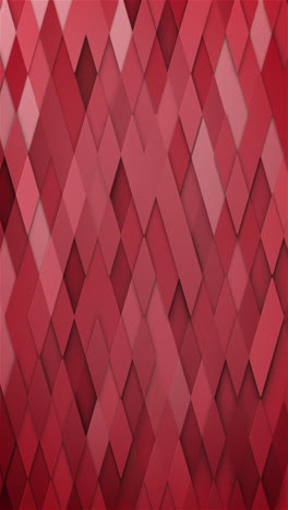 abstract geometric red rhombus pattern design. looped animation. copy space. vertical video.