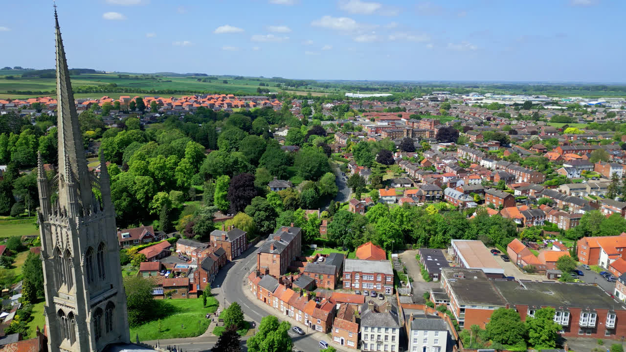 Aerial footage reveals Louth's medieval charm in Lincolnshire