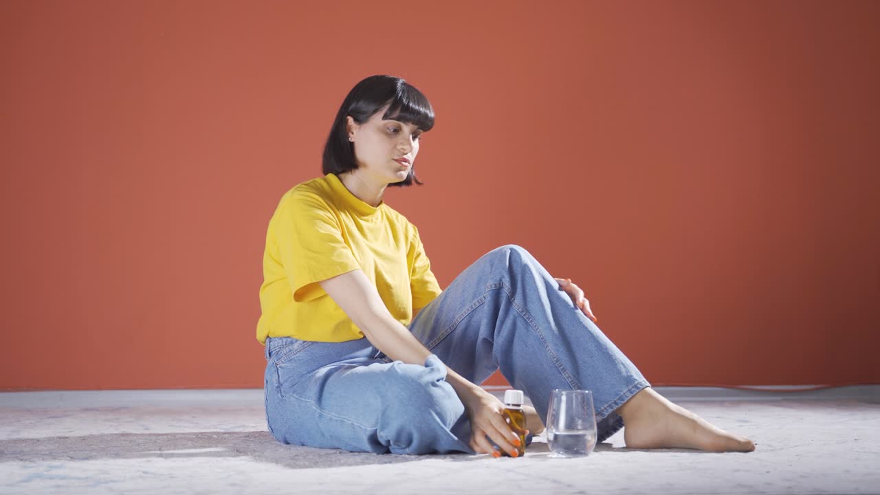 플라시보 효과를 가진 여성입니다.