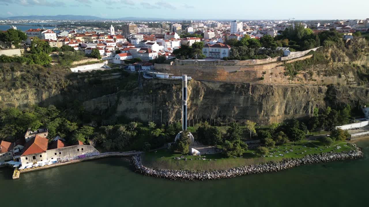 Coastal Cityscape with Cliffs