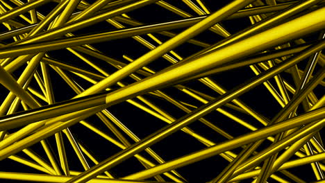 abstract golden intersecting tubes