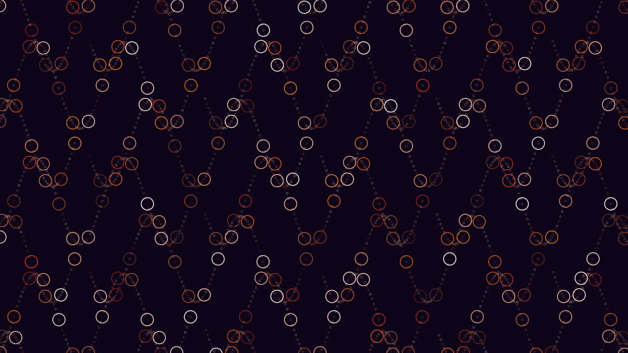 Neon futuristic rings pattern on dark space