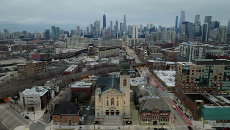 aerial view over the st
