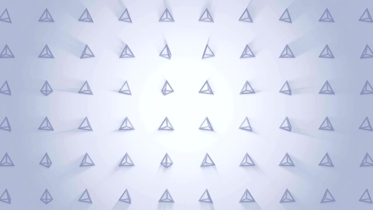 patrón de pirámide geométrica. baile de pirámides. animación de bucle de símbolo de negocio. diseño de red de negocios.