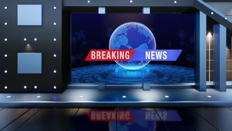 news tv studio set - virtual green screen background loop