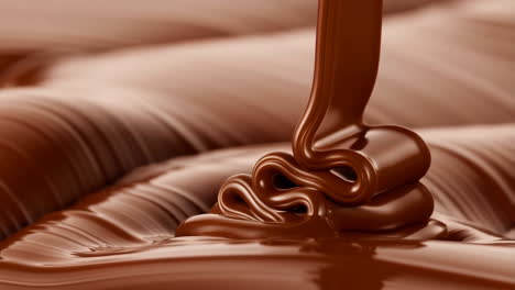 pouring melted chocolate