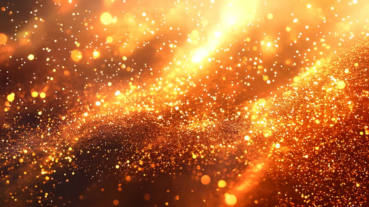 A bright orange background with many small dots. The dots are scattered all over the background, creating a sense of movement and energy. Scene is lively and dynamic, with the orange color