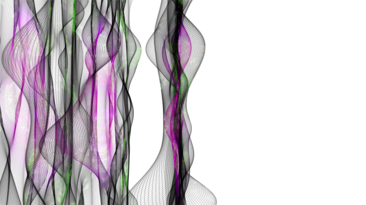 animación fantástica con objeto de onda de partículas en cámara lenta, 4096x2304 bucle 4k