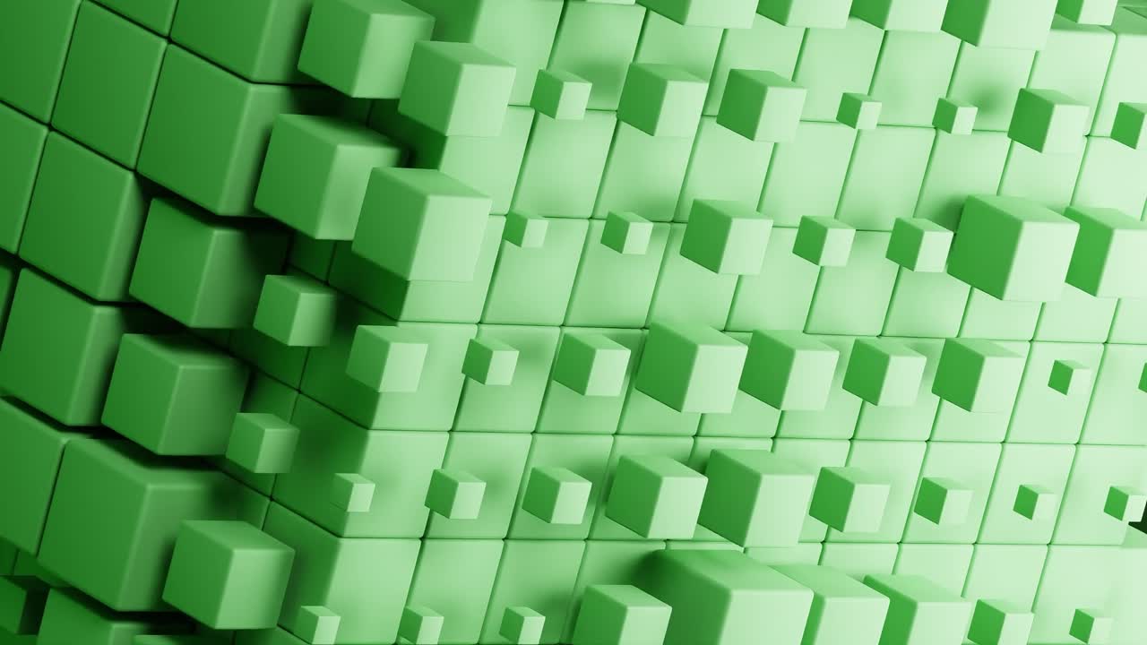 fondo de cubos verdes abstractos