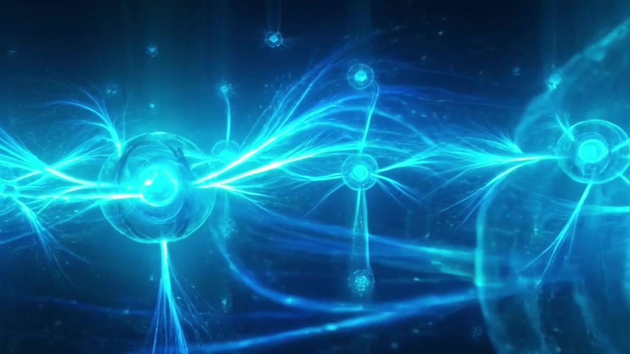 Abstract Animation of Glowing Neural Network Connections