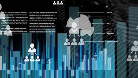 Animation-of-data-processing-over-black-background