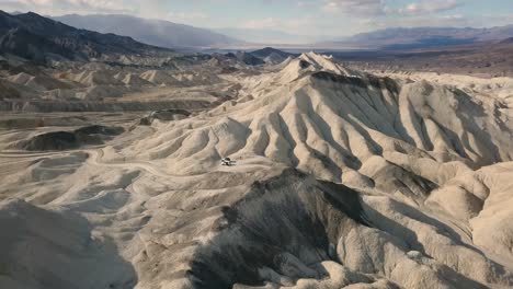 4k aerial drone shot of death valley national park, rocky desert hills eastern california, and nevada, usa