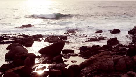 Waves-crashing-on-rocks-