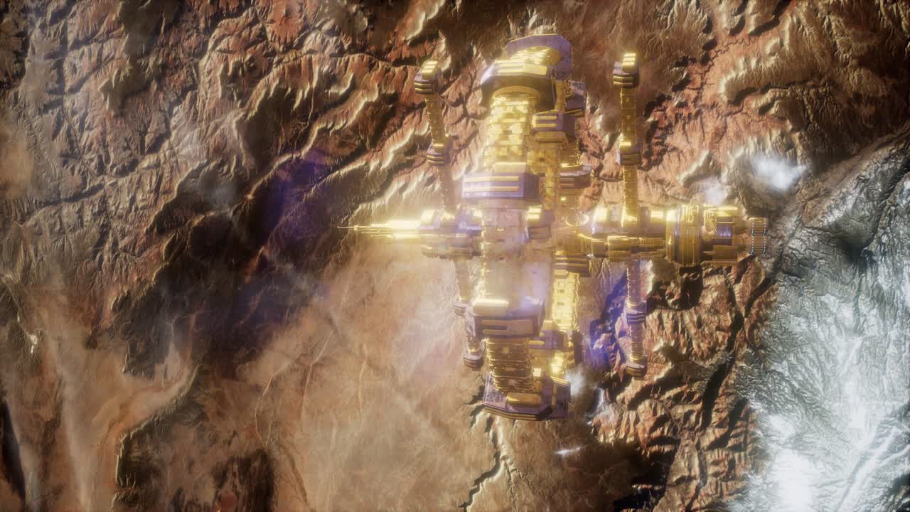 la tierra y la nave espacial. nave espacial sobre la tierra