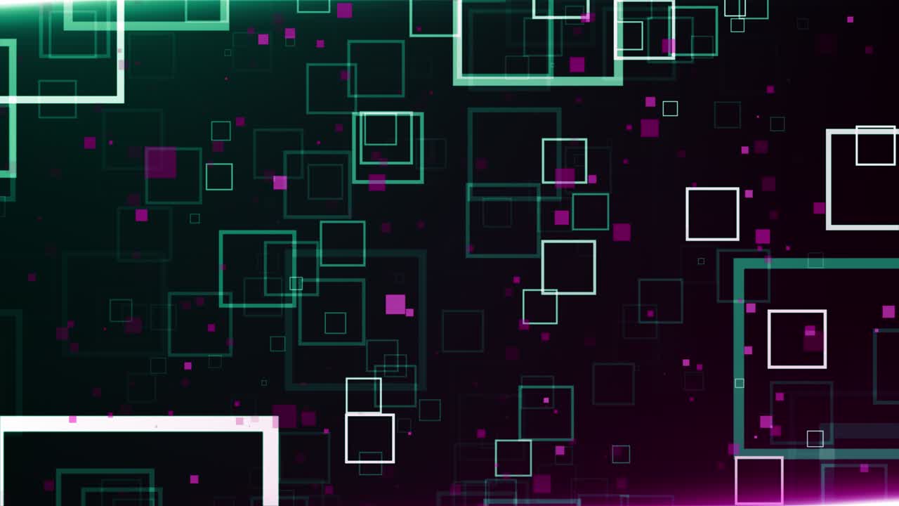 Particles green pink event game trailer titles cinematic concert stage background loop