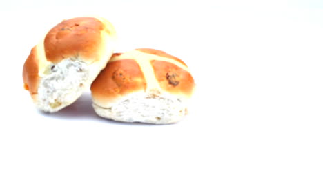 two hot cross buns rotating