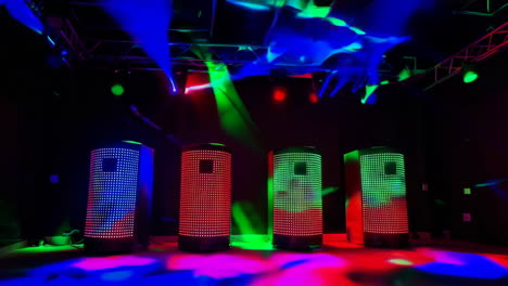 colorful stage lighting with led speakers