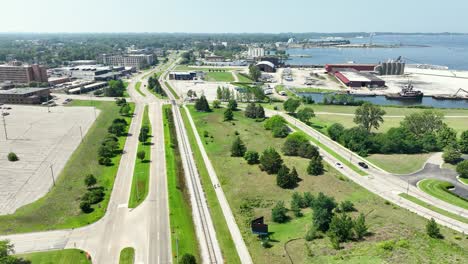 industrial area in downtown muskegon, mi