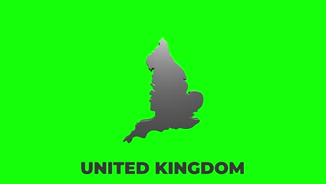 united kingdom map showing up intro by regions 4k animated united kingdom map intro background with countries appearing and fading one by one and camera movement