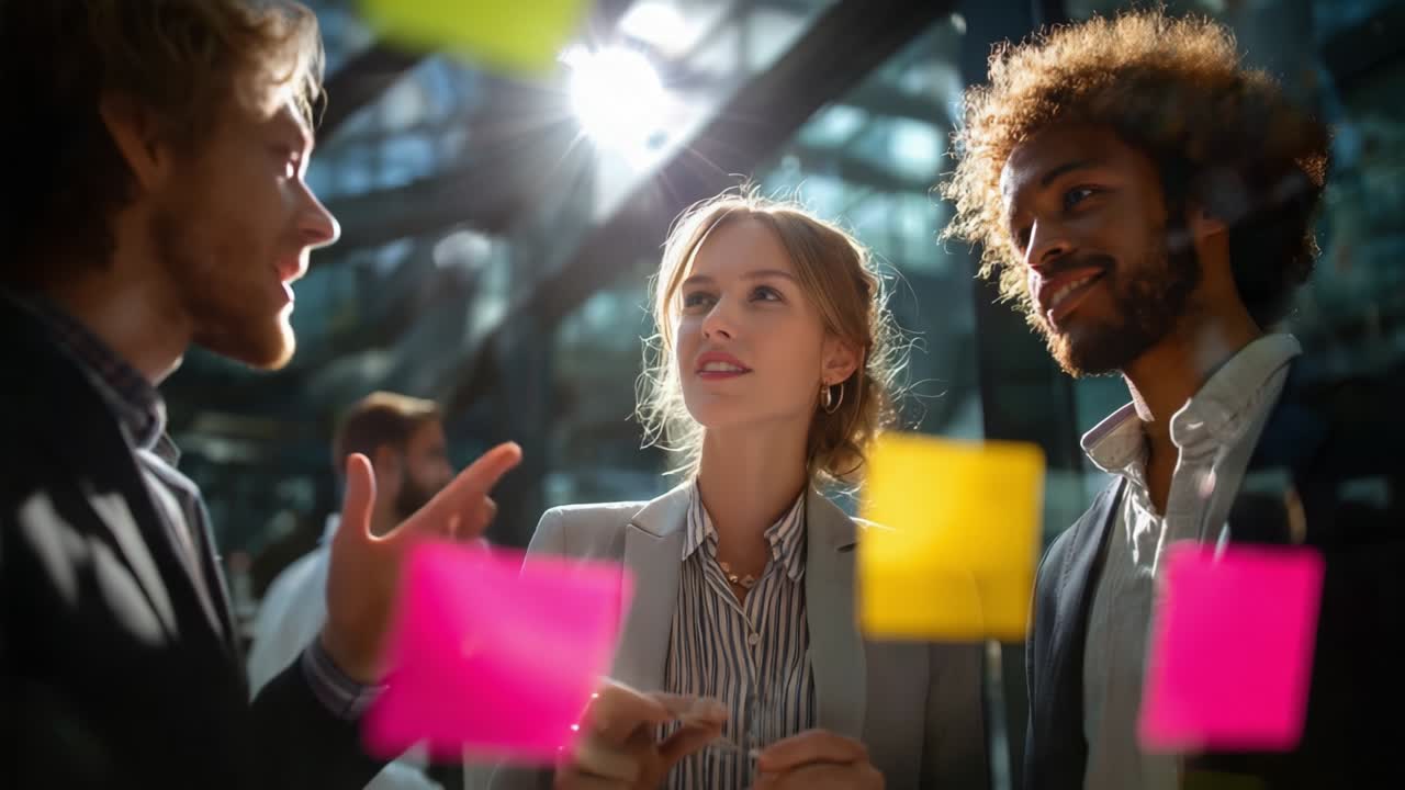 sesión de lluvia de ideas del equipo de negocios