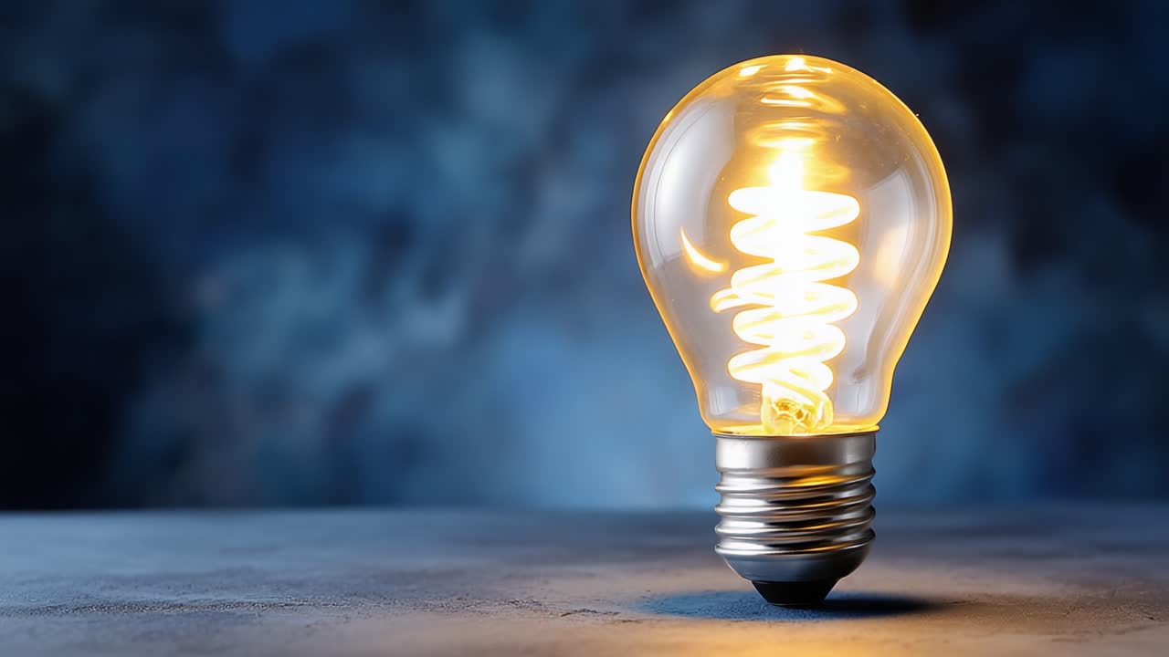 A Captivating Journey of Illumination: The Evolution of a Light Bulb from Dim to Brilliant Radiance Showcasing the Essence of Light in Artistic Imagery